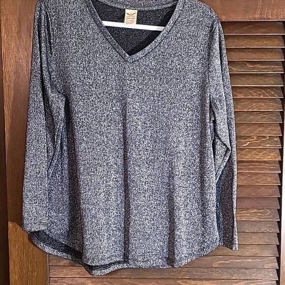Faded Glory Longsleeve Sparkly Shirt, Size 1X - Picture 3 of 6